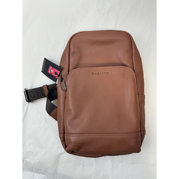 Champs Onyx Leather Sling Bag NWT - Picture 2 of 5